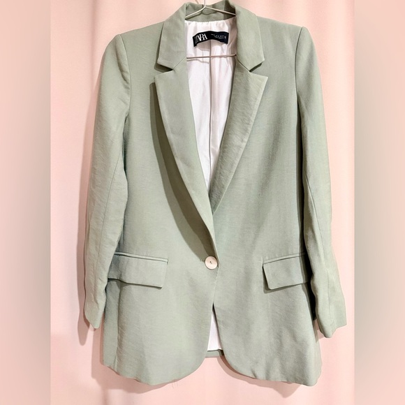 Zara Mint Green Blazer - Picture 1 of 2
